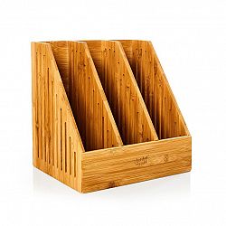 Blumfeldt Stolový organizér, 3 priečinky, rozmery: 26,5 × 28 × 30 cm, formát A4, bambus