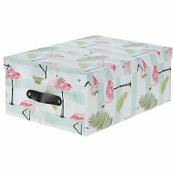 Dekoračný úložný box Flamingo, zelená